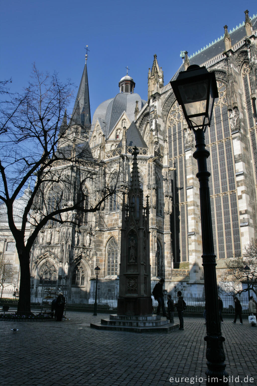 Detailansicht von Aachener Dom, Blick vom Münsterplatz