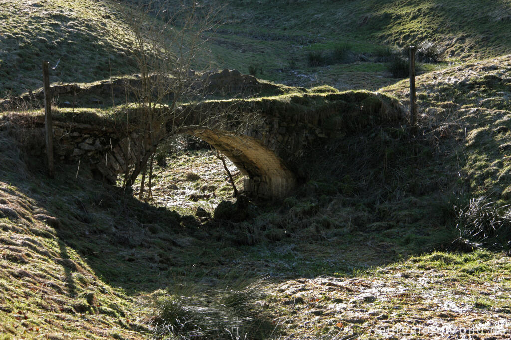 Detailansicht von Alte Steinbrücke bei der  Eyneburg, Hergenrath, Belgien