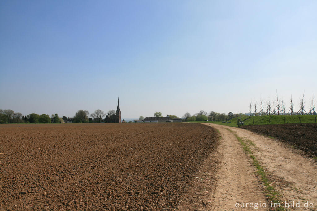 Detailansicht von Auf dem Weißen Weg, Maulbeerhügel mit Blick auf Berensberg