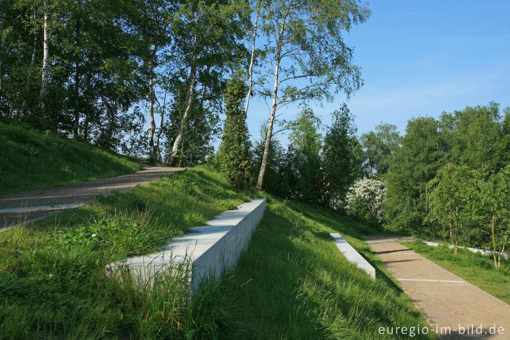 Detailansicht von Aufgang zur großen Kalkhalde, Kalkhaldenpark Würselen