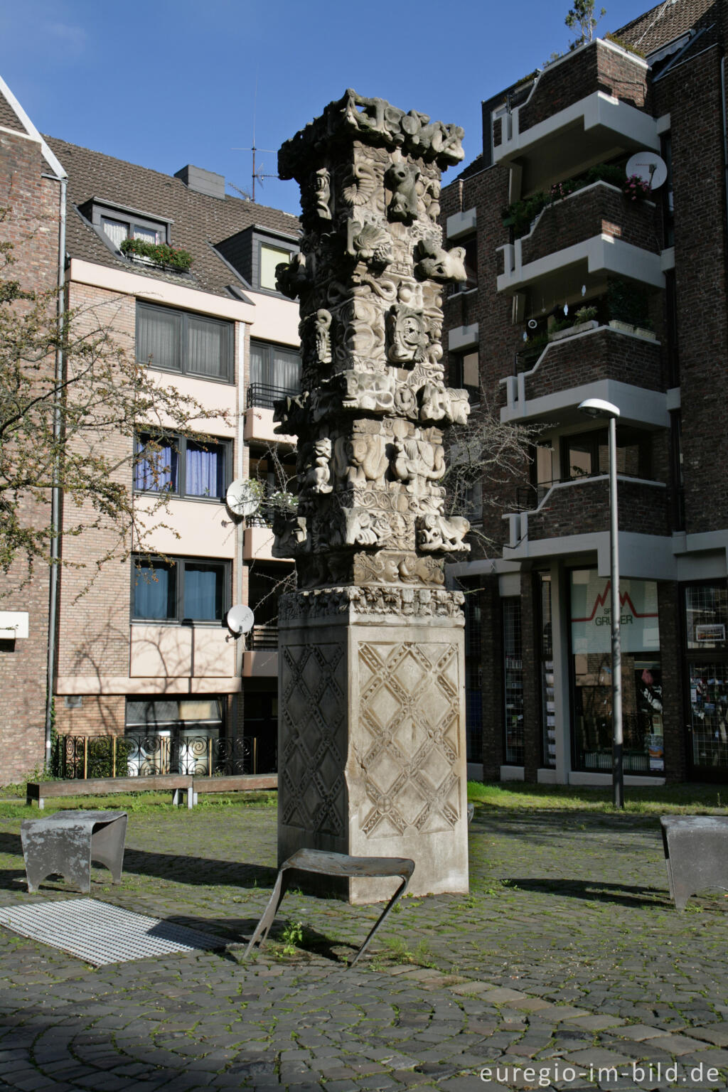 Detailansicht von Augustinerplatzbrunnen, Aachen