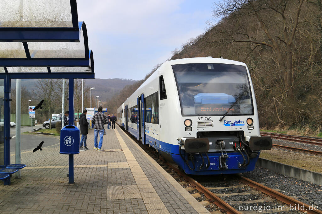 Bahnhof in Heimbach mit Rurtalbahn