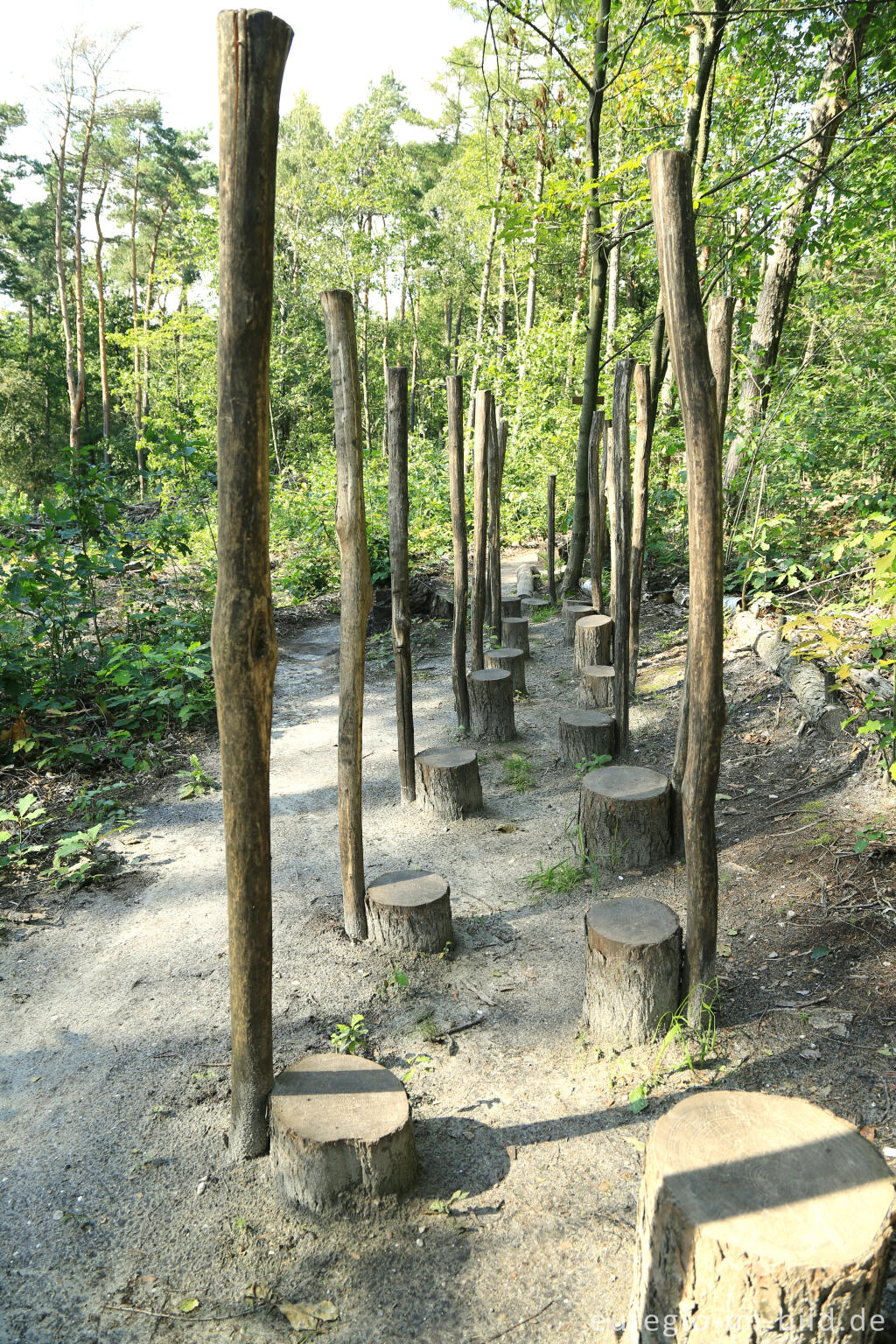 Detailansicht von Barfuß im Schutterspark in Brunssum