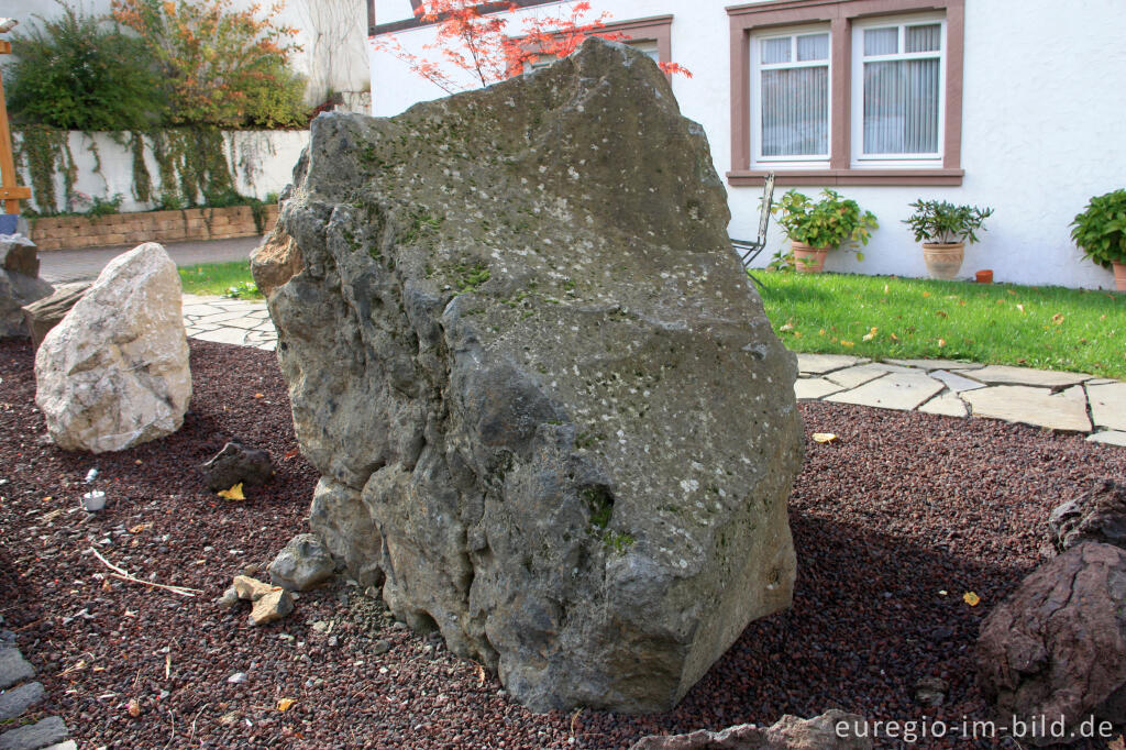 Detailansicht von Basalt im Geopark von Schalkenmehren