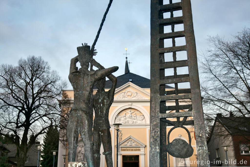 Detailansicht von Bergarbeiterbrunnen, Kohlscheid