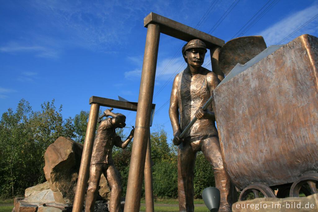 Detailansicht von Bergarbeiterdenkmal, Würselen