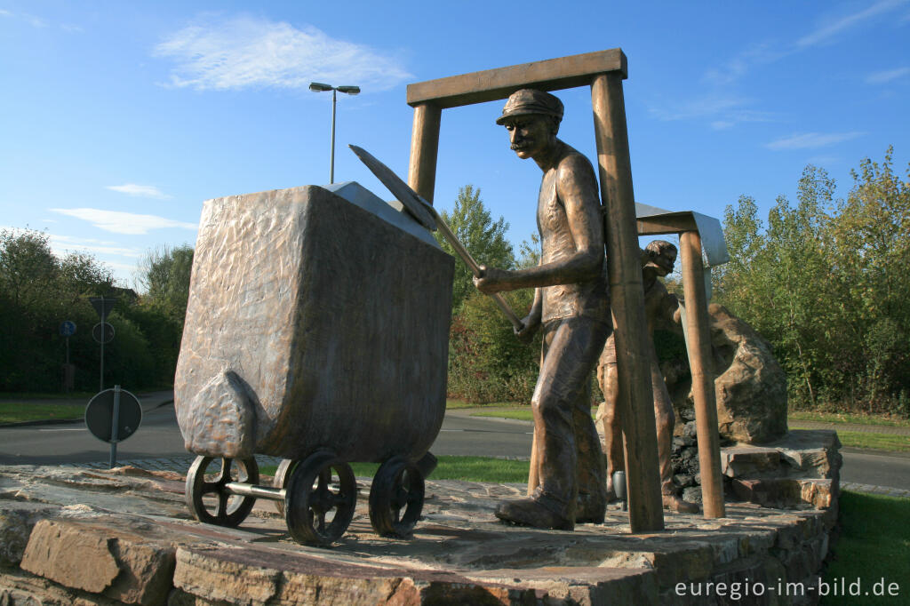 Detailansicht von Bergarbeiterdenkmal, Würselen