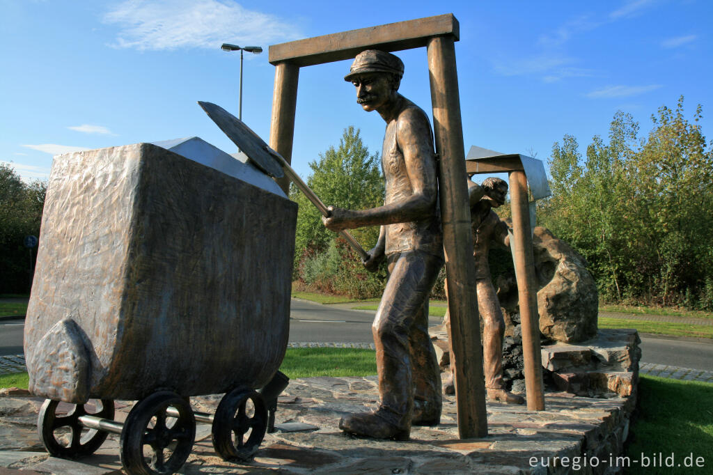 Detailansicht von Bergarbeiterdenkmal, Würselen