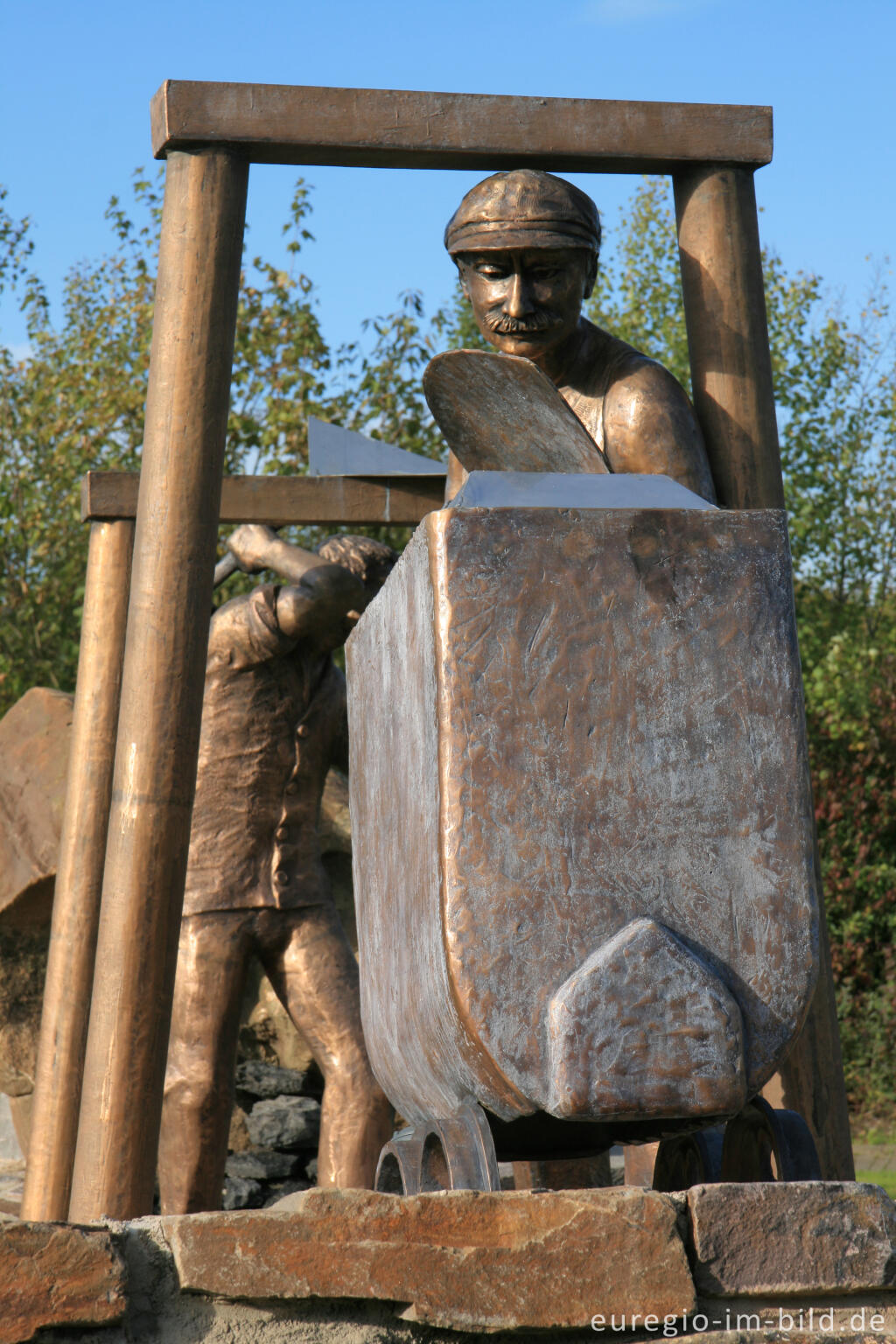 Detailansicht von Bergarbeiterdenkmal, Würselen