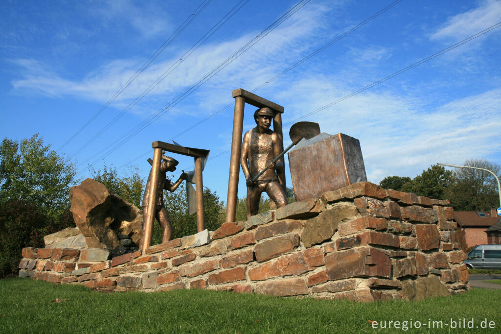 Detailansicht von Bergarbeiterdenkmal, Würselen