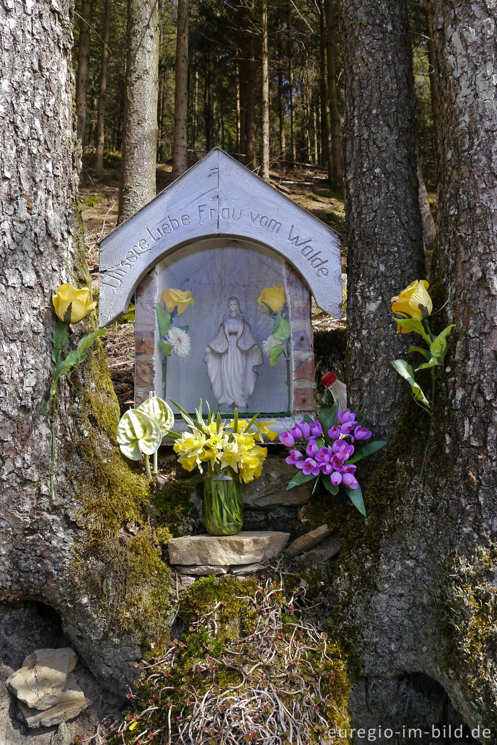 Detailansicht von Bildstock im Holzwarchetal