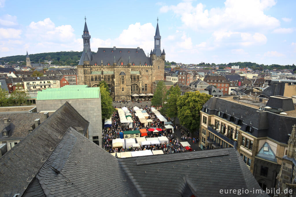 Detailansicht von Blick auf Aachen vom Turm des Aachener Doms