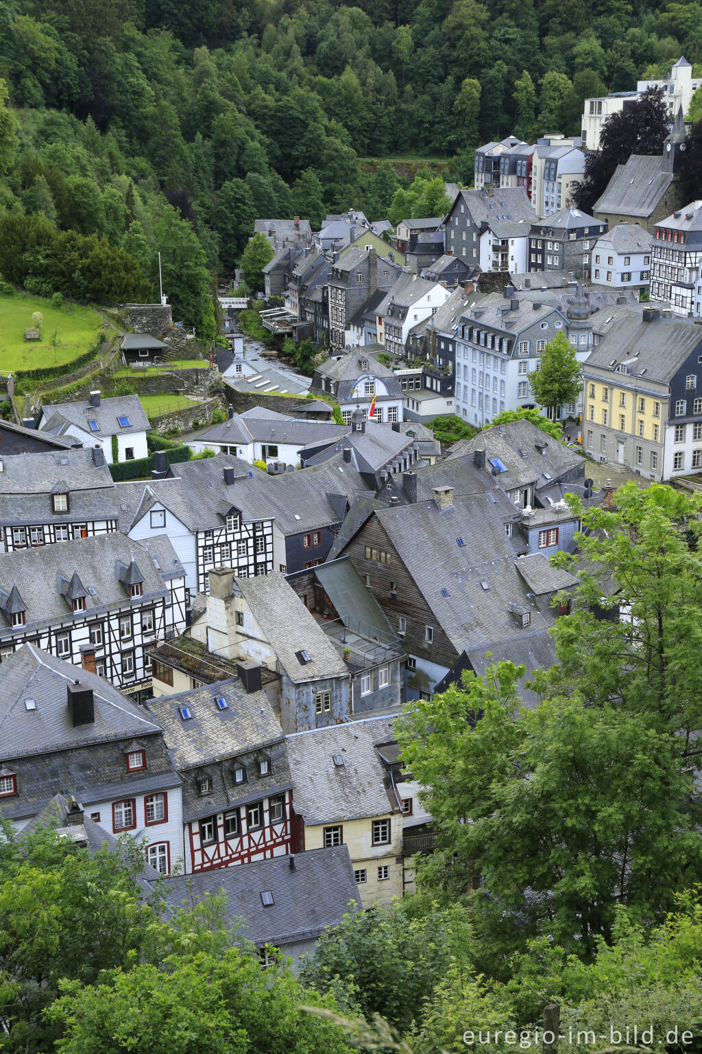 Detailansicht von Blick vom Panoramaweg aus auf Monschau