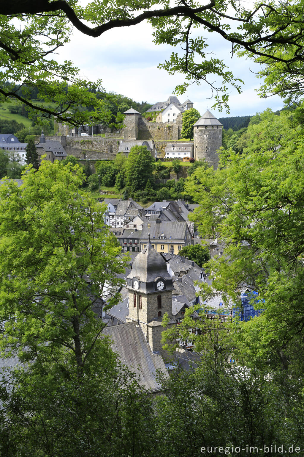 Detailansicht von Blick vom Rahmenberg aus auf  Monschau