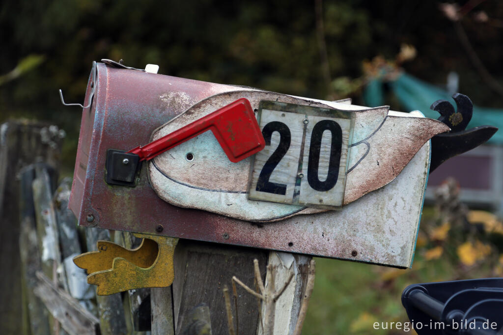 Detailansicht von Briefkasten in der Ferienhaussiedlung Prümerburg