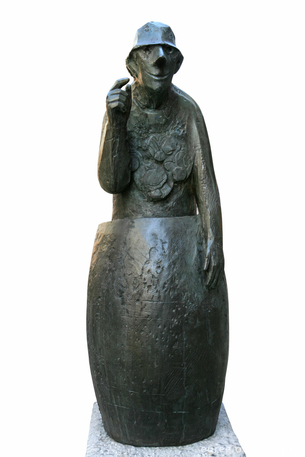 Detailansicht von Büttenredner, Bronzefigur, Kerkrade