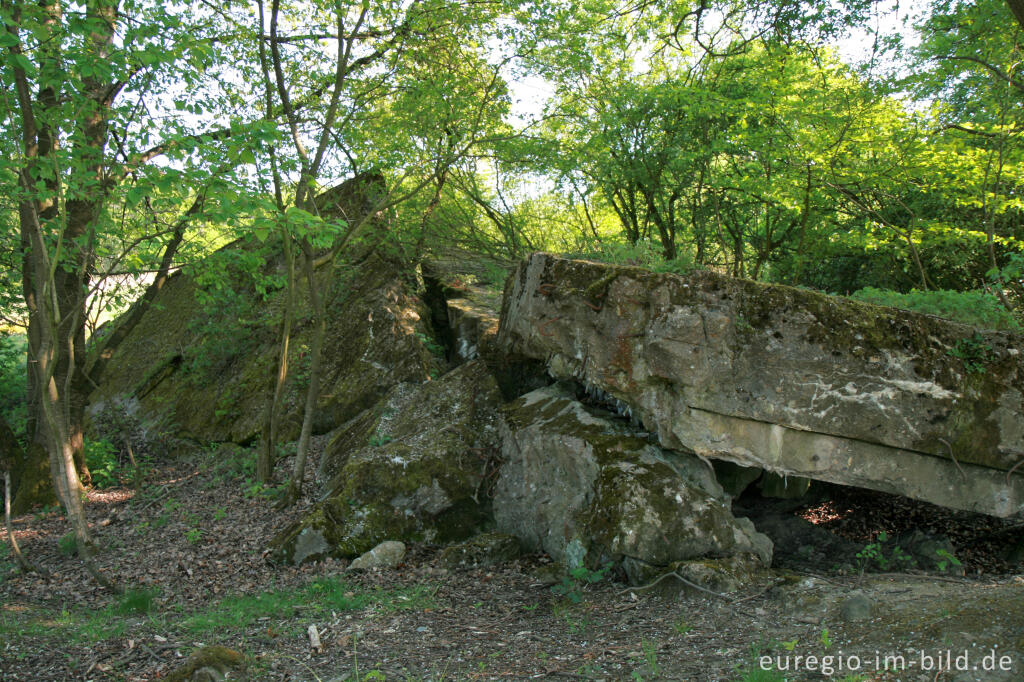 Detailansicht von Bunkerruine aus dem 2. Weltkrieg bei Stolberg-Münsterbusch