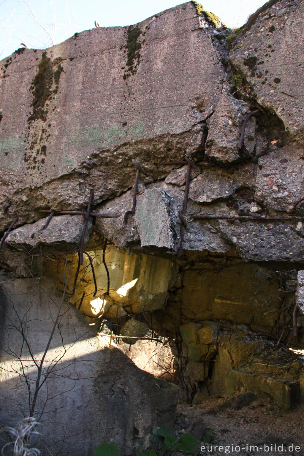 Detailansicht von Bunkerruine im Todtenbruch, Hürtgenwald