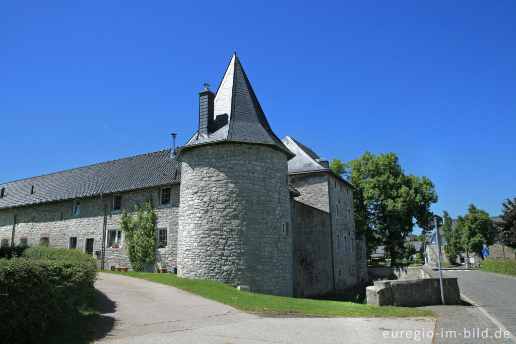 Detailansicht von Burg Raeren in Raeren, Belgien