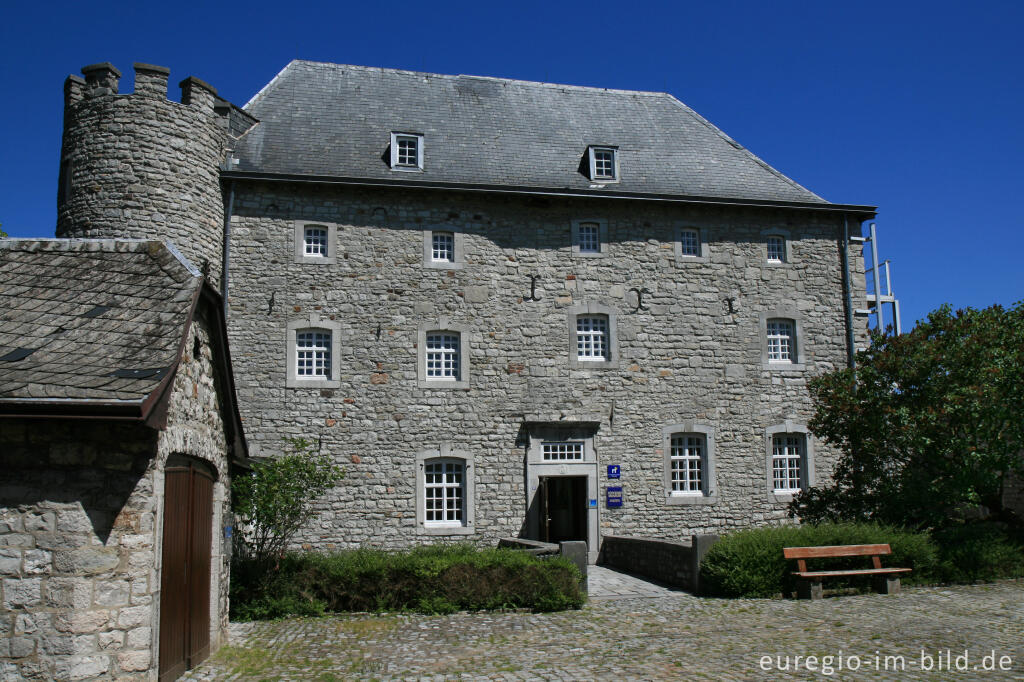 Detailansicht von Burg Raeren in Raeren, Belgien