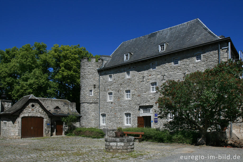 Detailansicht von Burg Raeren in Raeren, Belgien