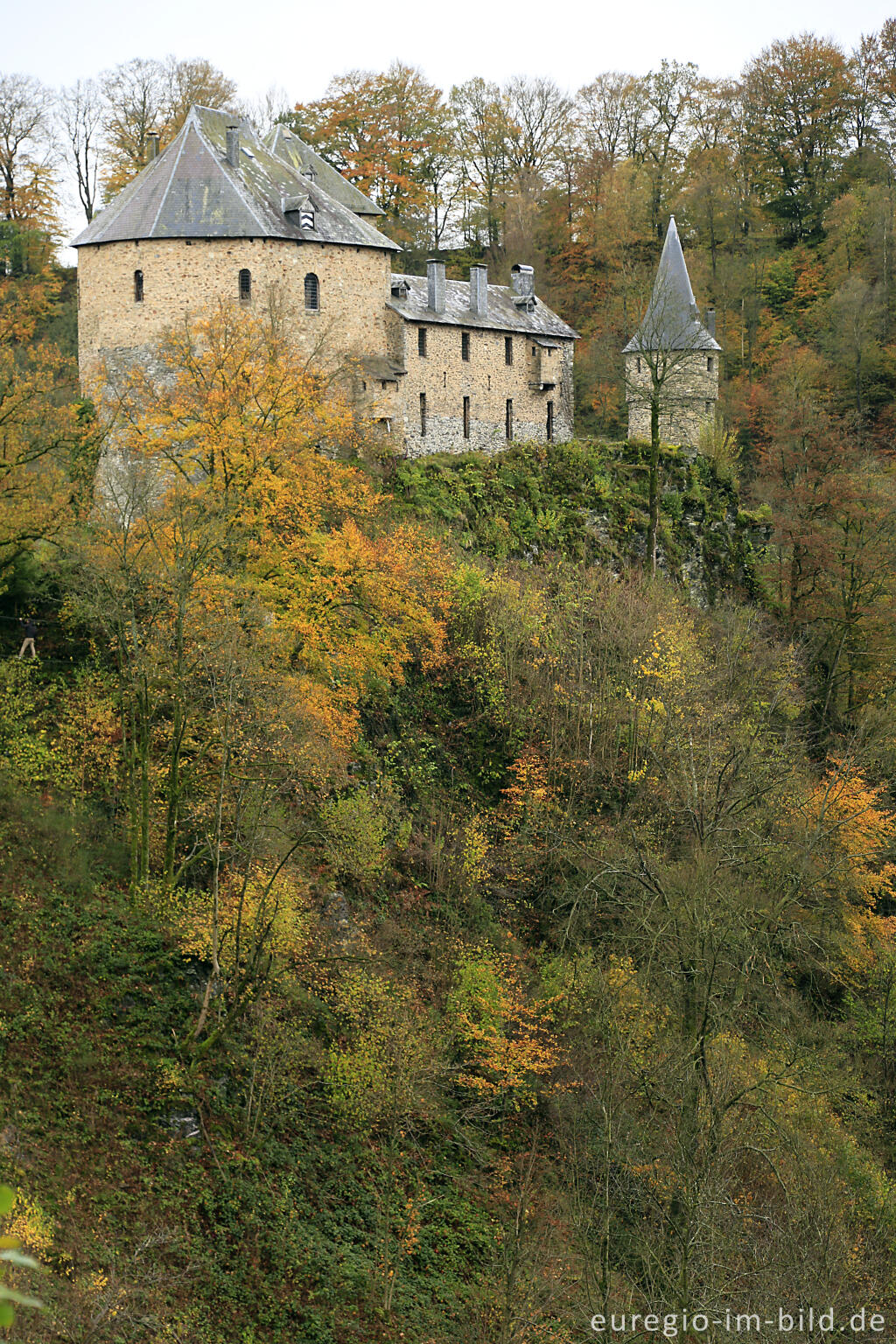 Detailansicht von Burg Reinhardstein (Château de Reinhardstein) 