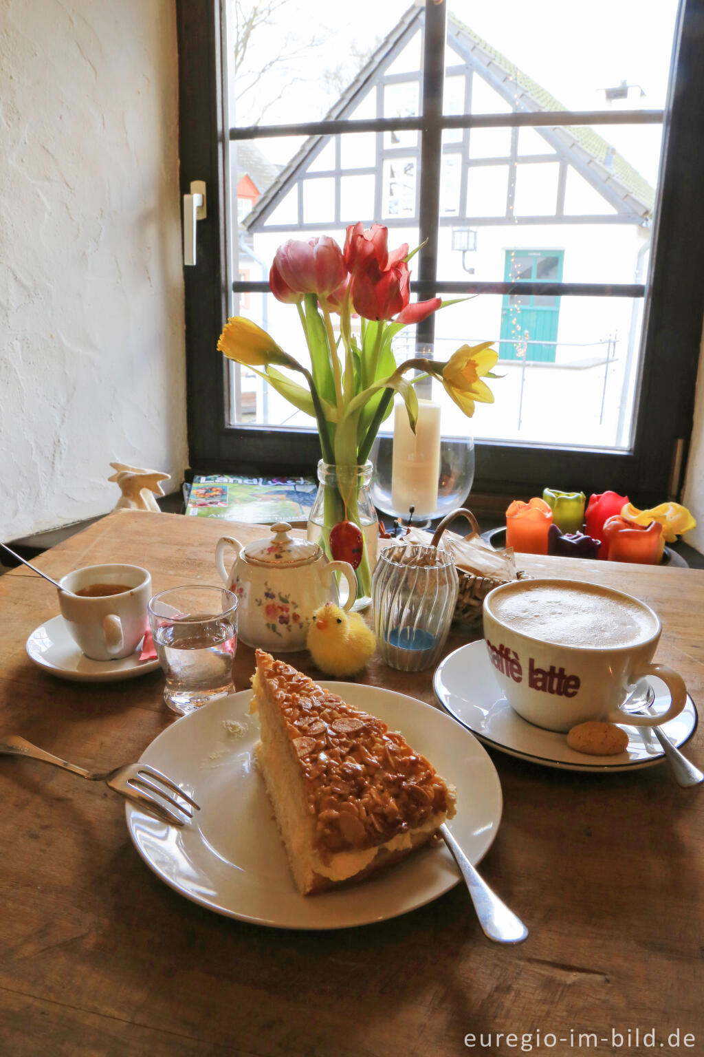 Detailansicht von Cafe Zehntscheune, Kronenburg