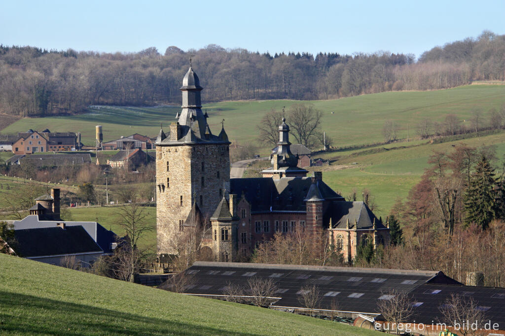 Detailansicht von Château de Beusdael, westlich von Sippenaeken in Belgien