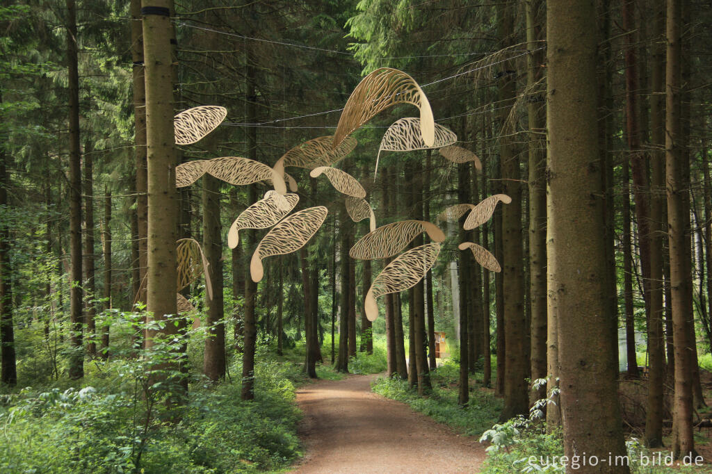 Detailansicht von Cloé Coomanns: "wings of torment", Grenzkunstroute011 beim Grenzübergang Aachen-Köpfchen