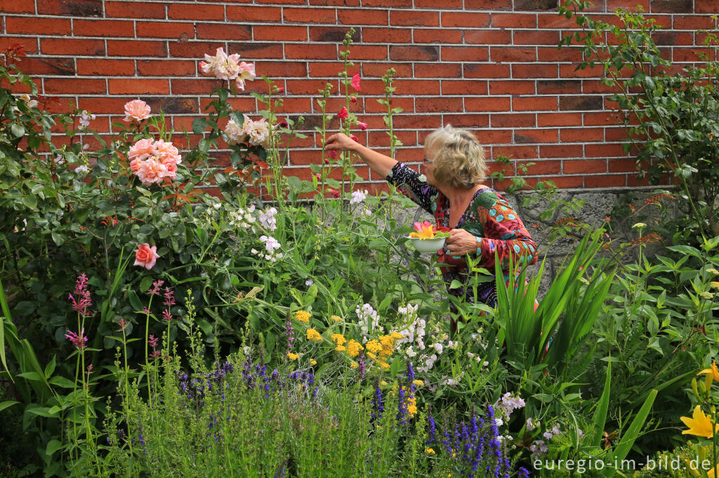 Detailansicht von Dagmar Peters-Groth im Vorgarten