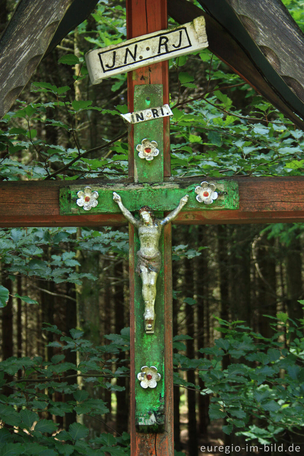 Das "Croix de Rondchêne" an der Route de l´Ancienne Douane zwischen Xhoffraix und Hockai