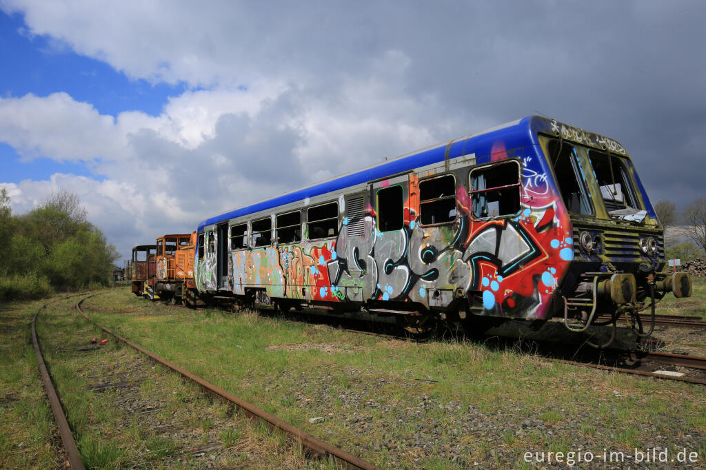 Detailansicht von Das Gelände des historischen Bahnhofs Raeren, 2017 fotografiert