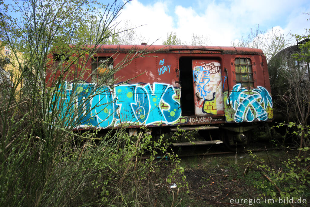 Detailansicht von Das Gelände des historischen Bahnhofs Raeren, 2017 fotografiert