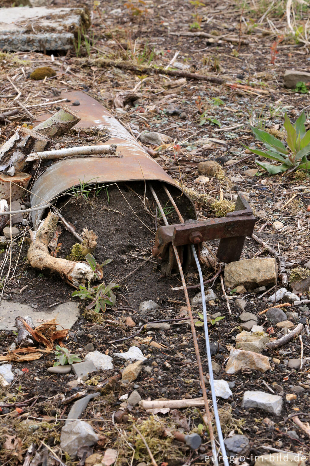 Detailansicht von Das Gelände des historischen Bahnhofs Raeren, 2017 fotografiert