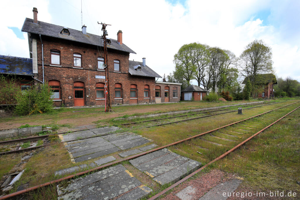 Detailansicht von Das Gelände des historischen Bahnhofs Raeren, 2017 fotografiert