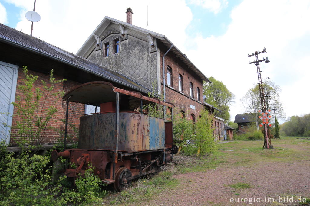 Detailansicht von Das Gelände des historischen Bahnhofs Raeren, 2017 fotografiert