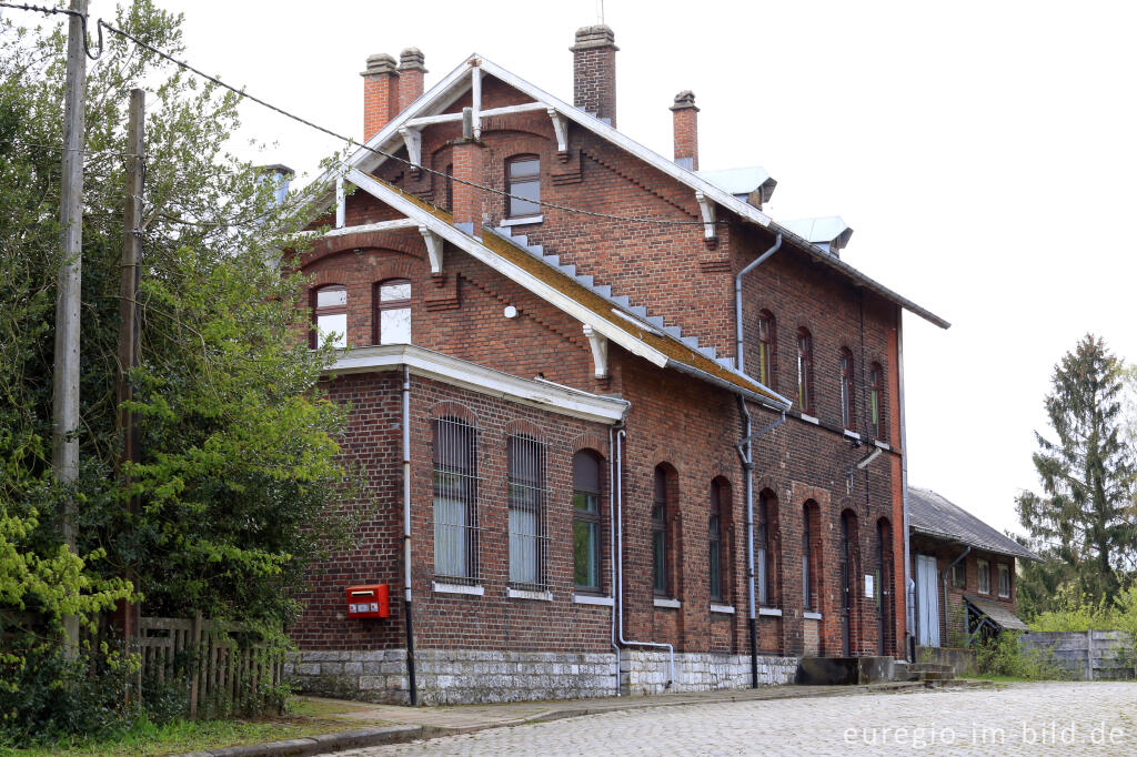 Detailansicht von Das Gelände des historischen Bahnhofs Raeren, 2017 fotografiert