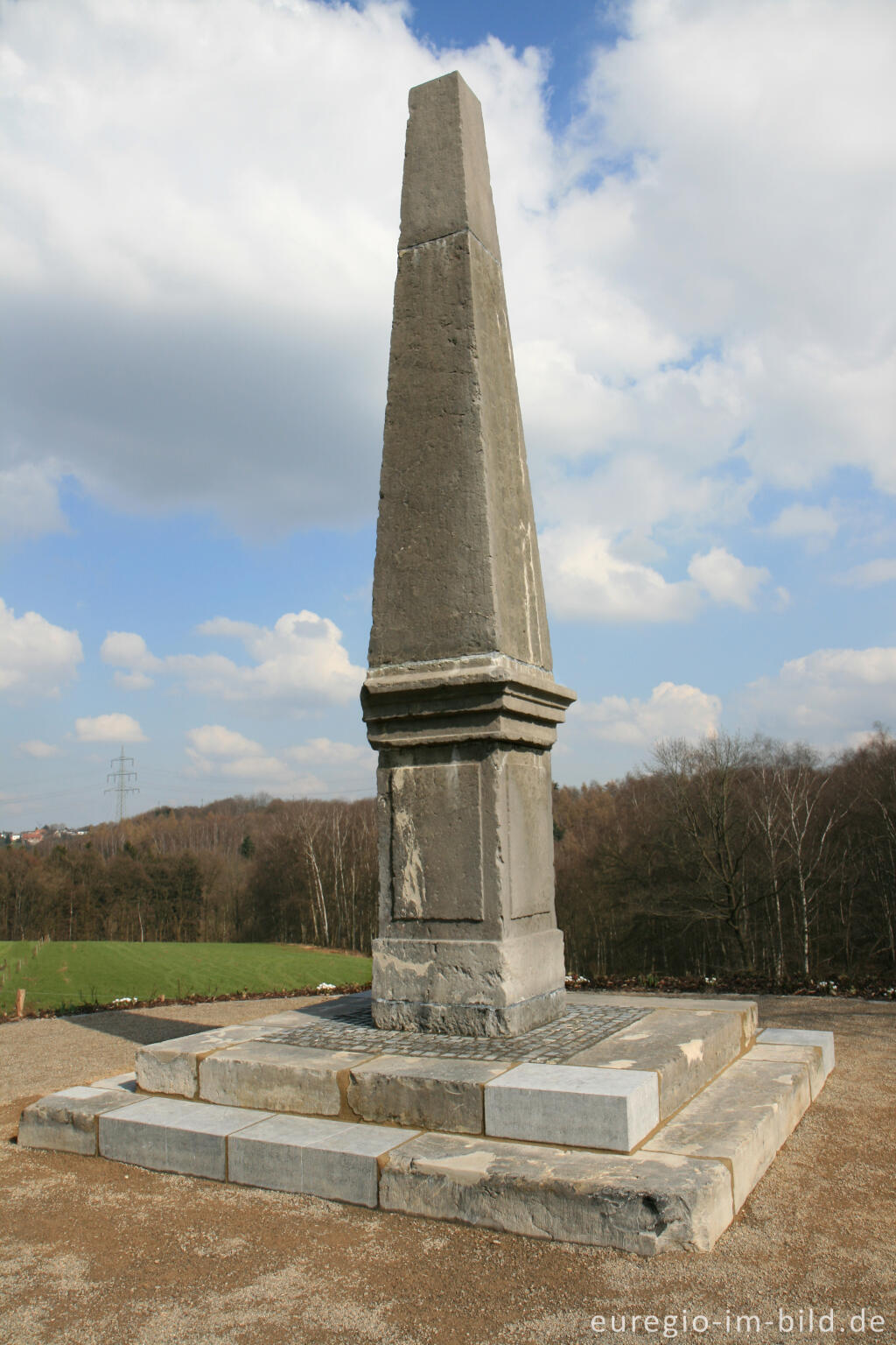 Detailansicht von Der "Blaue Stein" am "Weißen Weg", Wurmtal bei Aachen