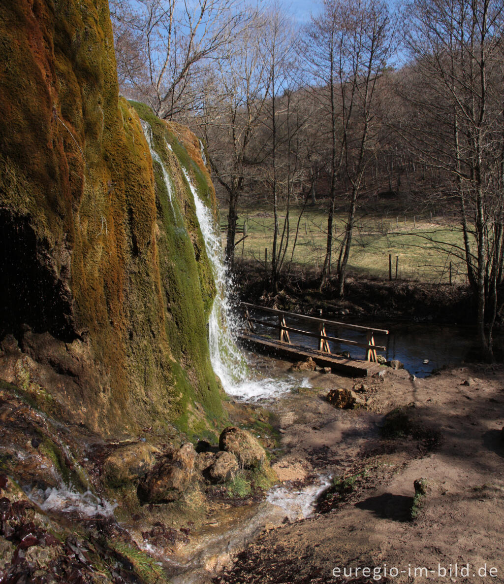 Der Dreimühlen-Wasserfall in der Kalkeifel