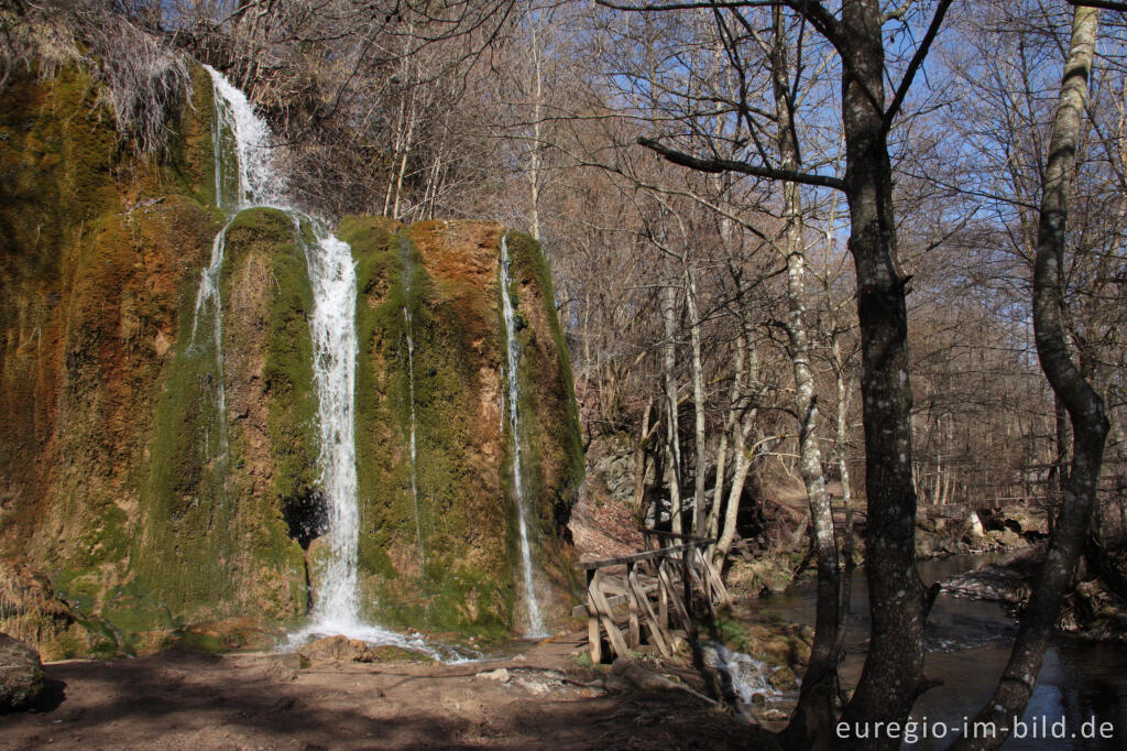 Detailansicht von Der Dreimühlen-Wasserfall mit Ahbach