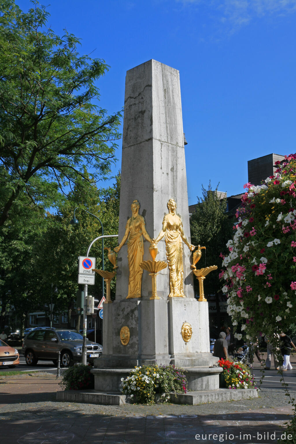 Detailansicht von Die Hotmannspief, ein Brunnen in Aachen