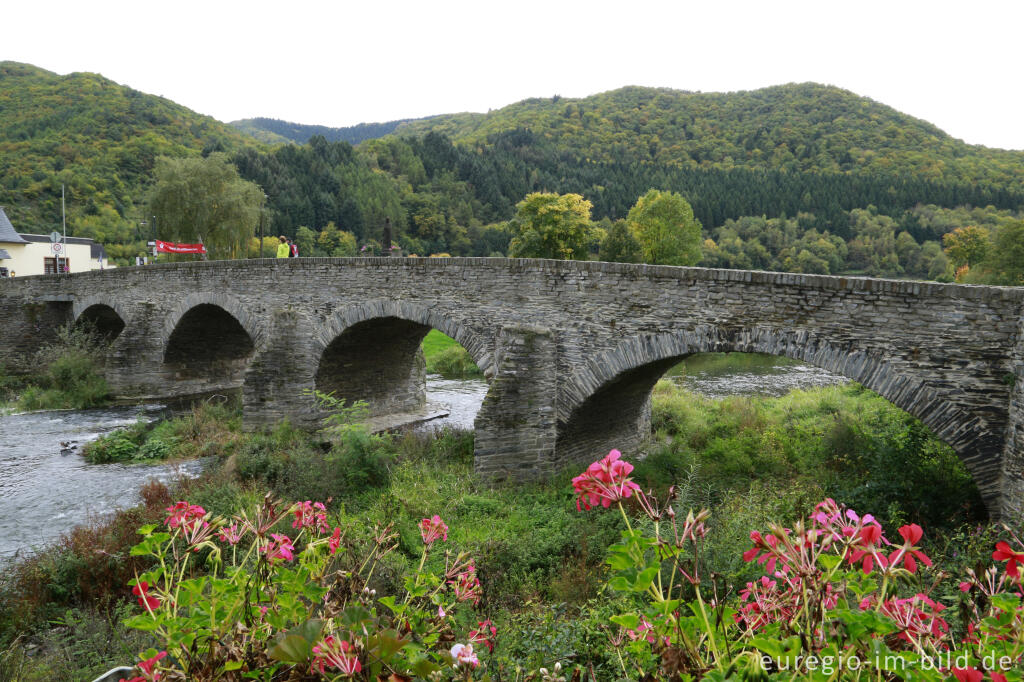 Detailansicht von Die Nepomukbrücke bei Rech, Ahrtal 