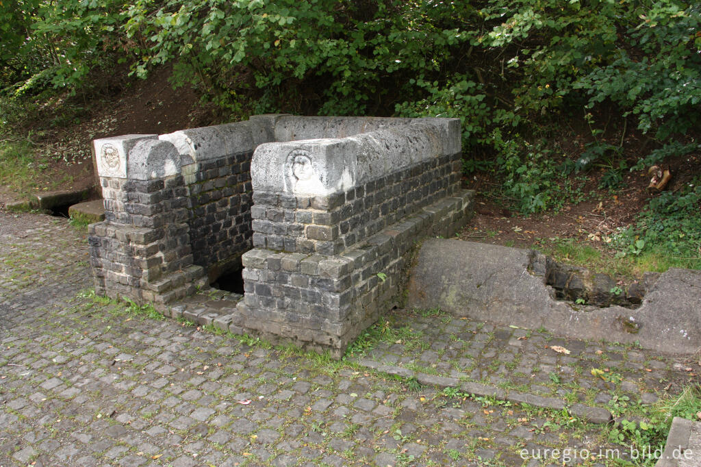 Detailansicht von Die römische Quellfassung "Grüner Pütz", Urfttal bei Nettersheim