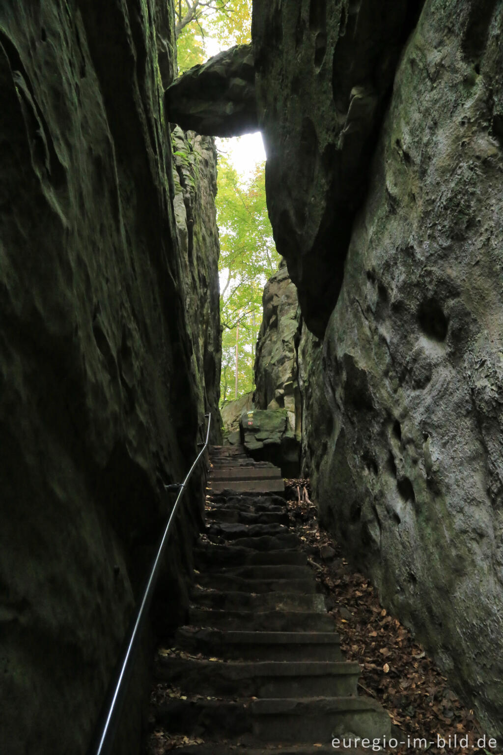 Detailansicht von Die Teufelsschlucht bei Ernzen, Südeifel