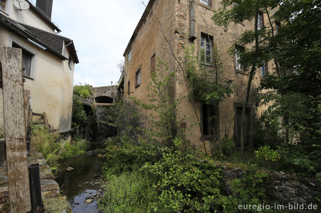 Detailansicht von Einer der beiden Wasserfälle der Enz in Neuerburg