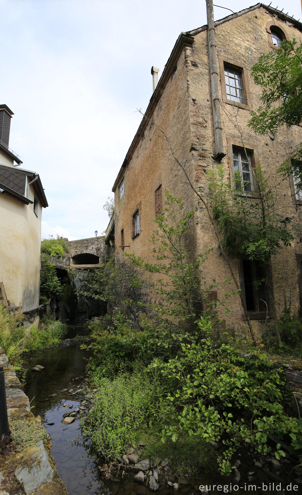 Detailansicht von Einer der beiden Wasserfälle der Enz in Neuerburg