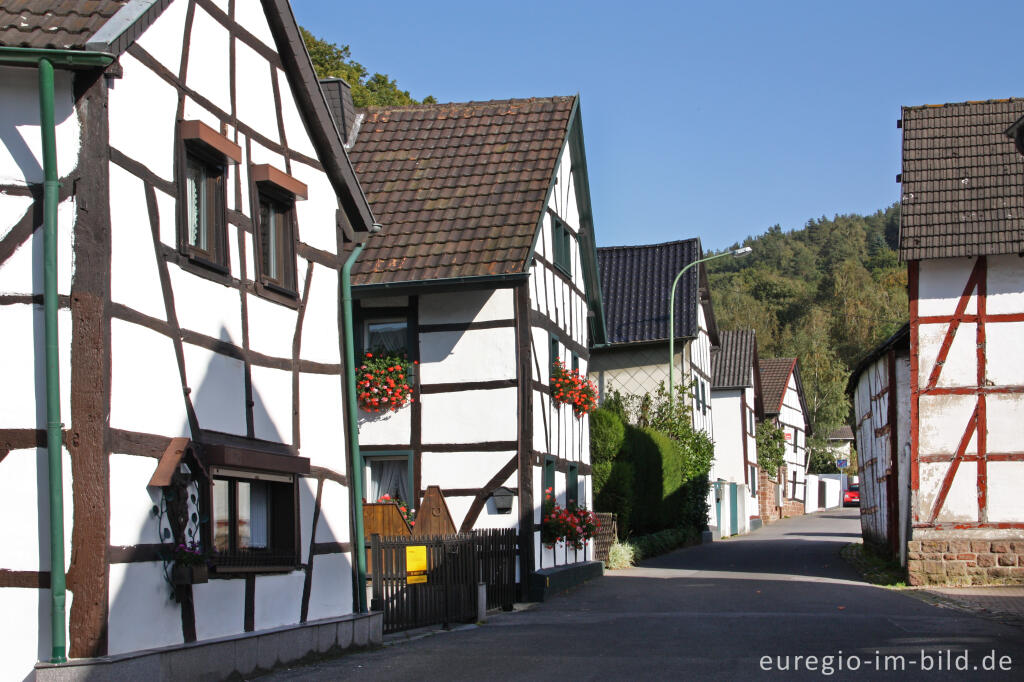 Detailansicht von Fachwerkhäuser in Abenden