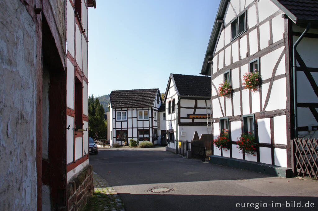 Detailansicht von Fachwerkhäuser in Abenden