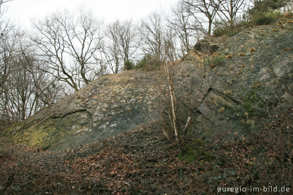 Detailansicht von Felsen im südlichen Wurmtal bei Würselen - Scherberg