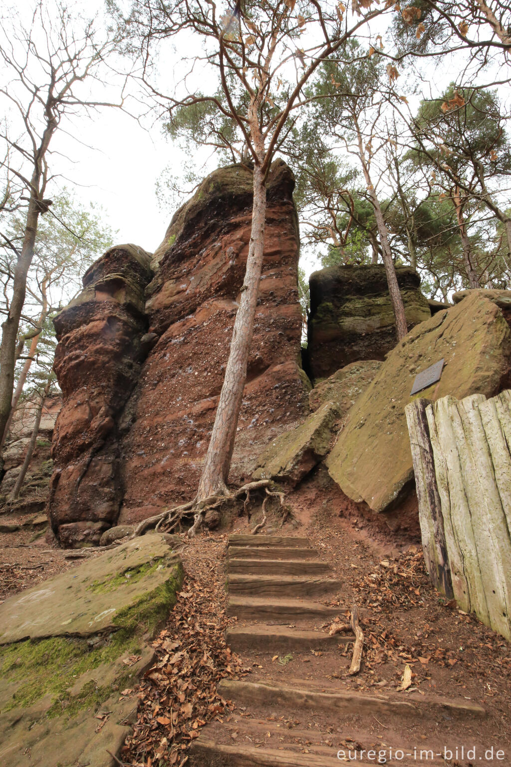 Detailansicht von Felsengruppe Effels bei Nideggen